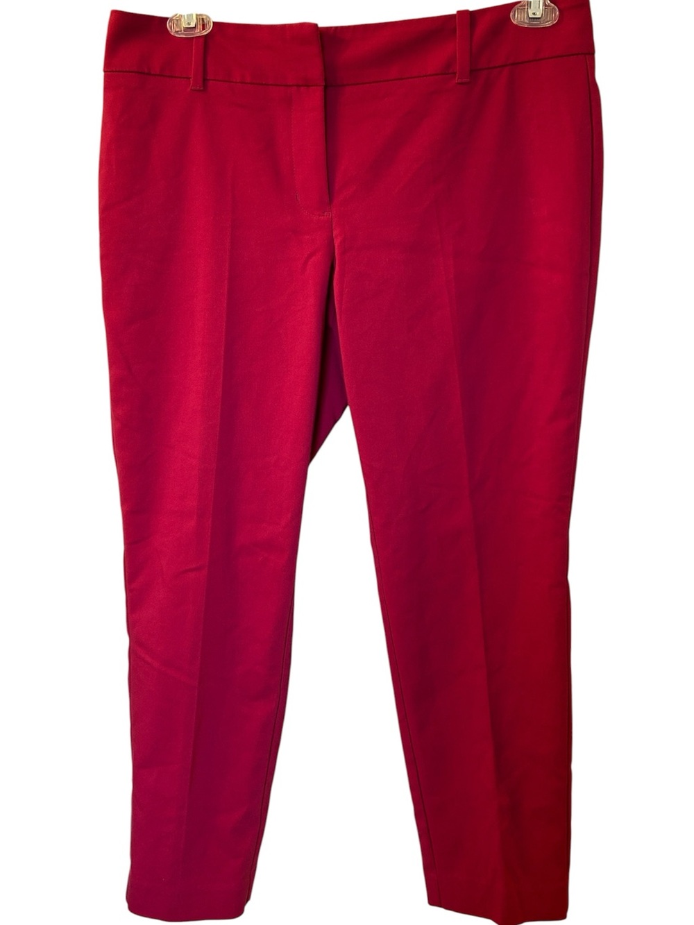 White House Black market ankle pants magenta pink cotton poly spandex size 12